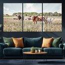 Texas Longhorn Cattle Wall Art Canvas Print, Rustic Ranch by MyGreatCanvas | Canvas Wall Art Prints | Photo Prints & Wall Decor