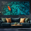 Turquoise Ocean Boat Wall Art Canvas Print by MyGreatCanvas | Canvas Wall Art Prints | Photo Prints & Wall Decor