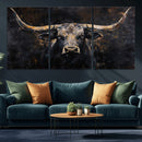 Abstract Longhorn Bull Wall Art Canvas Print – Rustic by MyGreatCanvas | Canvas Wall Art Prints | Photo Prints & Wall Decor