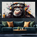 Dj Monkey Wall Art Canvas Print – Colorful Pop Art Banksy by MyGreatCanvas | Canvas Wall Art Prints | Photo Prints & Wall Decor