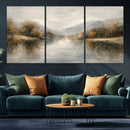 Abstract Landscape Wall Art Canvas Print, Modern Lake by MyGreatCanvas | Canvas Wall Art Prints | Photo Prints & Wall Decor