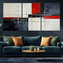 Navy Red Abstract Wall Art Canvas Print, Modern Luxury by MyGreatCanvas | Canvas Wall Art Prints | Photo Prints & Wall Decor