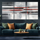 Gray Red Abstract Wall Art Canvas Print, Modern Abstract by MyGreatCanvas | Canvas Wall Art Prints | Photo Prints & Wall Decor