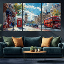 London City Street Wall Art Canvas Print, Big Ben & Red Bus by MyGreatCanvas | Canvas Wall Art Prints | Photo Prints & Wall Decor