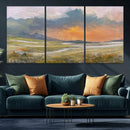 Mountain Sunset Wall Art Canvas Print Vintage Landscape by MyGreatCanvas | Canvas Wall Art Prints | Photo Prints & Wall Decor