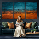 Teal Orange Abstract Wall Art Canvas Print Modern Large by MyGreatCanvas | Canvas Wall Art Prints | Photo Prints & Wall Decor