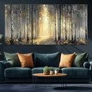 Abstract Birch Forest Wall Art Canvas Print – Modern Gold by MyGreatCanvas | Canvas Wall Art Prints | Photo Prints & Wall Decor