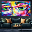 Colorful Abstract Face Wall Art Canvas Print – Modern Pop by MyGreatCanvas | Canvas Wall Art Prints | Photo Prints & Wall Decor
