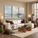 Abstract Coastal Landscape Wall Art Canvas Print – Soft Blue