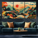 Yayoi Kusama Boho Mountain Landscape Large Wall Art, by MyGreatCanvas | Canvas Wall Art Prints | Photo Prints & Wall Decor