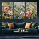 Vintage Birds and Flowers Wall Art Canvas Print, Botanical by MyGreatCanvas | Canvas Wall Art Prints | Photo Prints & Wall Decor