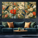 Vintage Birds and Flowers Wall Art Canvas Print, Botanical by MyGreatCanvas | Canvas Wall Art Prints | Photo Prints & Wall Decor