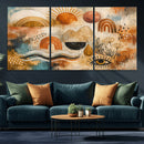 Geometric Boho Abstract Wall Art Canvas Print, Orange Blue by MyGreatCanvas | Canvas Wall Art Prints | Photo Prints & Wall Decor