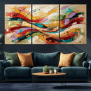 Geometric Abstract Wall Art Canvas Print, Orange Blue by MyGreatCanvas | Canvas Wall Art Prints | Photo Prints & Wall Decor