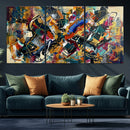 Geometric Abstract Wall Art Canvas Print, Orange Blue by MyGreatCanvas | Canvas Wall Art Prints | Photo Prints & Wall Decor