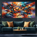 Geometric Abstract Wall Art Canvas Print, Orange Blue by MyGreatCanvas | Canvas Wall Art Prints | Photo Prints & Wall Decor