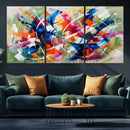 Geometric Abstract Wall Art Canvas Print, Orange Blue by MyGreatCanvas | Canvas Wall Art Prints | Photo Prints & Wall Decor