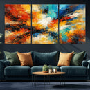 Lyrical Abstract Wall Art Canvas Print, Orange Blue Abstract by MyGreatCanvas | Canvas Wall Art Prints | Photo Prints & Wall Decor