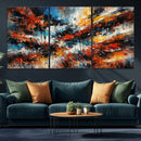 Lyrical Abstrac Wall Art Canvas Print, Orange Blue Abstract by MyGreatCanvas | Canvas Wall Art Prints | Photo Prints & Wall Decor