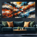Geometric Abstract Wall Art Canvas Print, Orange Blue by MyGreatCanvas | Canvas Wall Art Prints | Photo Prints & Wall Decor