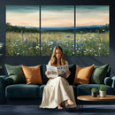 Wildflower Meadow Oil Painting Canvas — Daisy Lavender by MyGreatCanvas | Canvas Wall Art Prints | Photo Prints & Wall Decor
