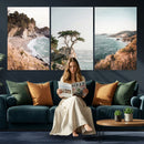California Coast Canvas Wall Art Set, Big Sur McWay Falls by MyGreatCanvas | Canvas Wall Art Prints | Photo Prints & Wall Decor