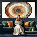 Natural Wood Slice Wall Art Canvas Print, Tree Ring Wall by MyGreatCanvas | Canvas Wall Art Prints | Photo Prints & Wall Decor