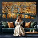Gustav Klimt Golden Cityscape Wall Art Canvas Print, Framed by MyGreatCanvas | Canvas Wall Art Prints | Photo Prints & Wall Decor