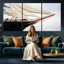 Sailboat Wall Art Canvas Print, Vintage Ship Bow Framed by MyGreatCanvas | Canvas Wall Art Prints | Photo Prints & Wall Decor