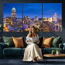 Charlotte Skyline Canvas Wall Art Print – North Carolina Cityscape Photography Print by MyGreatCanvas | Canvas Wall Art Prints | Photo Prints & Wall Decor