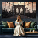 Brooklyn Bridge Canvas Wall Art, New York City Skyline Photography Print, NYC Landmark Urban Decor Artwork by MyGreatCanvas | Canvas Wall Art Prints | Photo Prints & Wall Decor
