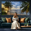 Mar Chiquita Beach Puerto Rico Canvas Wall Art, Manati Caribbean Coastal Photography Print, Tropical Ocean Sunset Decor by MyGreatCanvas | Canvas Wall Art Prints | Photo Prints & Wall Decor
