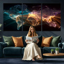 World Map and Global Flight Routes Map Canvas Wall Art, Worldwide Aviation Network Print, International Air Travel Wall Decor by MyGreatCanvas | Canvas Wall Art Prints | Photo Prints & Wall Decor