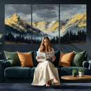 Abstract Mountain Wall Art Canvas Print Modern Landscape Painting Print