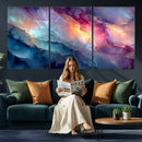 Colorful Abstract Canvas Wall Art Print, Vibrant Popup Color Art Print