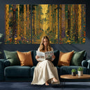 Gustav Klimt Style Forest Canvas Wall Art, Golden Forest Path Floral Art Nouveau Print, Enchanted Woodland Decor by MyGreatCanvas | Canvas Wall Art Prints | Photo Prints & Wall Decor