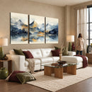 Lake Abstract Mountain Wall Art Canvas Print