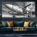 Vintage Airplane on Runway Canvas Print by MyGreatCanvas | Canvas Wall Art Prints | Photo Prints & Wall Decor