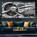 Vintage Antique Airplane Wall Art Canvas Print