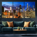 Los Angeles Night Wall Art Canvas Print