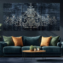 Dark Chandelier Wall Art Canvas Print by MyGreatCanvas | Canvas Wall Art Prints | Photo Prints & Wall Decor