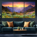 Mountain and Spring Wall Art Canvas Print