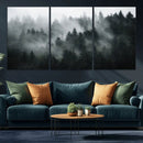 Foggy Forest Wall Art Canvas Print | 3 Panel Large Misty by MyGreatCanvas | Canvas Wall Art Prints | Photo Prints & Wall Decor