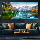 Spectacular autumn view of Braies Lake Wall Art Canvas Print by MyGreatCanvas | Canvas Wall Art Prints | Photo Prints & Wall Decor