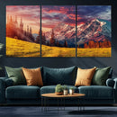 Mountain and Daylight Red Sunset Wall Art Canvas Print by MyGreatCanvas | Canvas Wall Art Prints | Photo Prints & Wall Decor