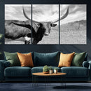Cattle Wall Art Longhorn Cow Canvas Print