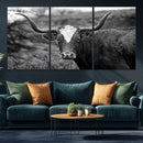 Western Home Wall Art Canvas Print, Framed Texas Longhorn by MyGreatCanvas | Canvas Wall Art Prints | Photo Prints & Wall Decor