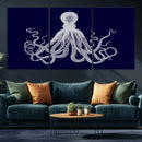 Blue Octopus Wall Art Canvas Print by MyGreatCanvas | Canvas Wall Art Prints | Photo Prints & Wall Decor