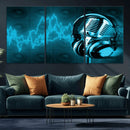 Music and Microphone Wall Art Canvas Print by MyGreatCanvas | Canvas Wall Art Prints | Photo Prints & Wall Decor