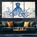 Octopus Canvas Wall Art | Coastal Marine Life Artwork for by MyGreatCanvas | Canvas Wall Art Prints | Photo Prints & Wall Decor